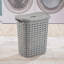 Panier à linge en tissage Sterilite, couvercle, motif décoratif avec poignées, vêtements à transporter dans la salle de lavage