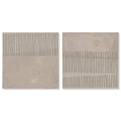 Minimal Fence Set Canvas Abstract Print by Oliver Gal, Black Frame, 12 x 12