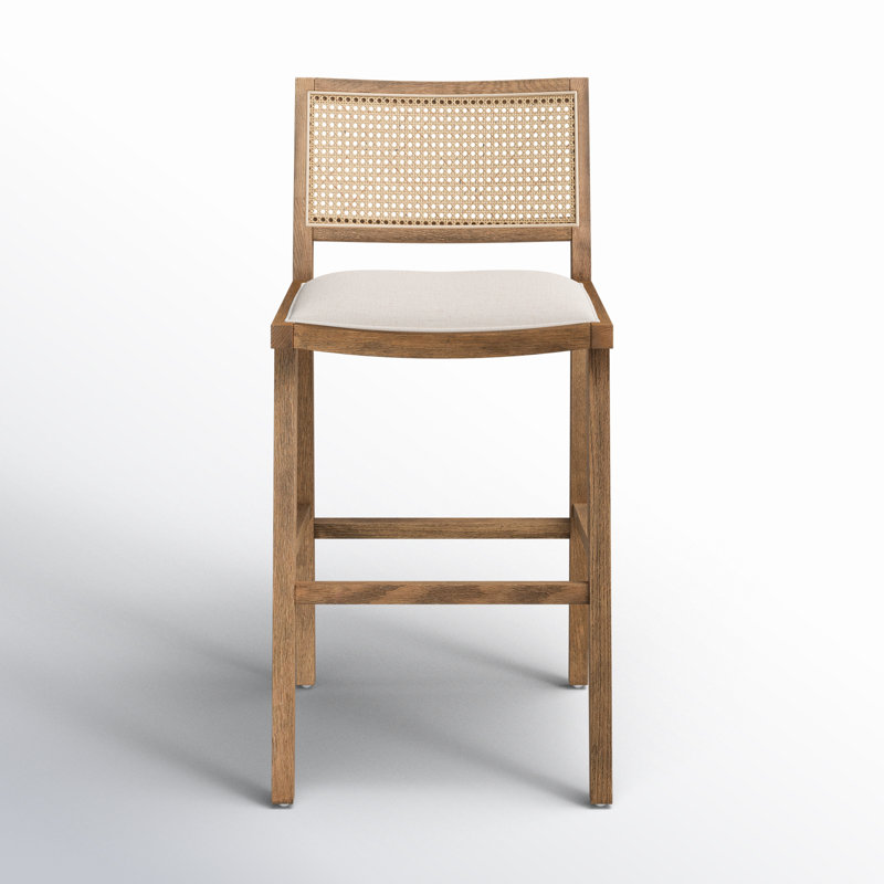 Caswell 27" Counter Stool, Bar Stool (31” Seat Height), White Polyester Blend