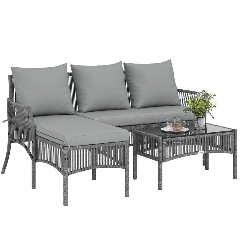 Modular Sofa, Grey Cushion/Grey Frame