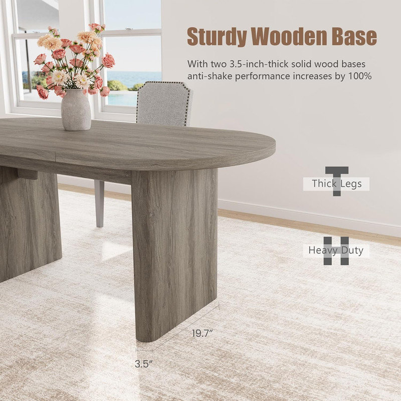 Ensemble de table de salle à manger ovale 3 pièces 63 po - 3 pièces, H 29,9 po x l 62,99 po x P 31,5 po