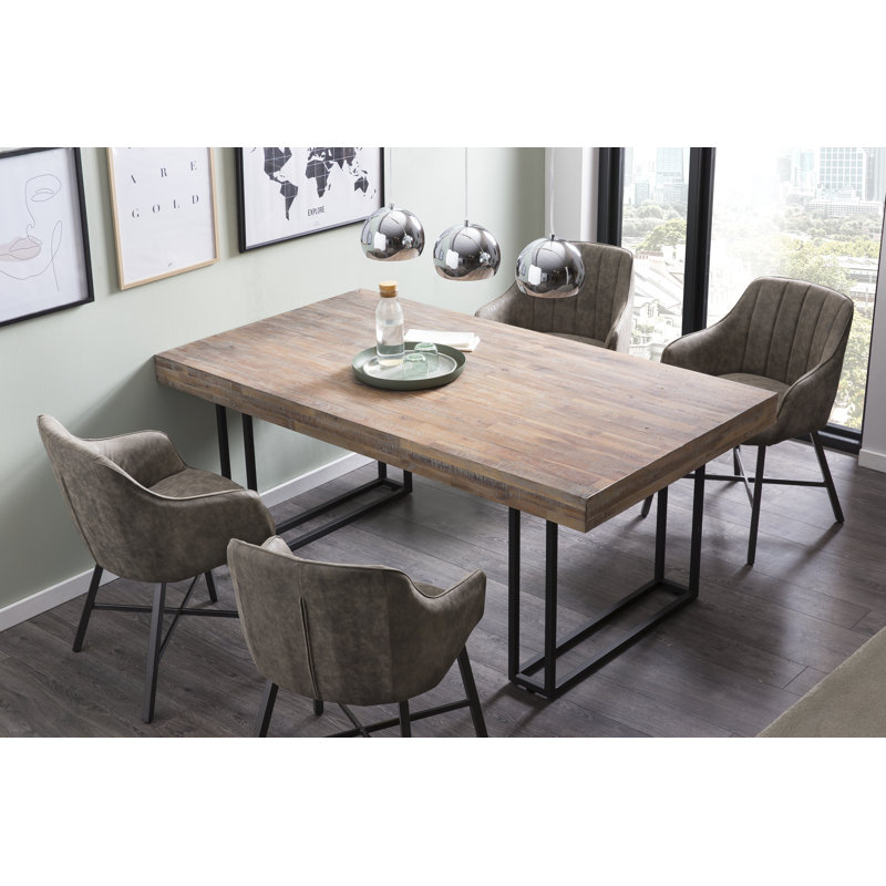 Danashia Acacia Rectangular Wood Top Dining Table, H75 x L220 x W90cm