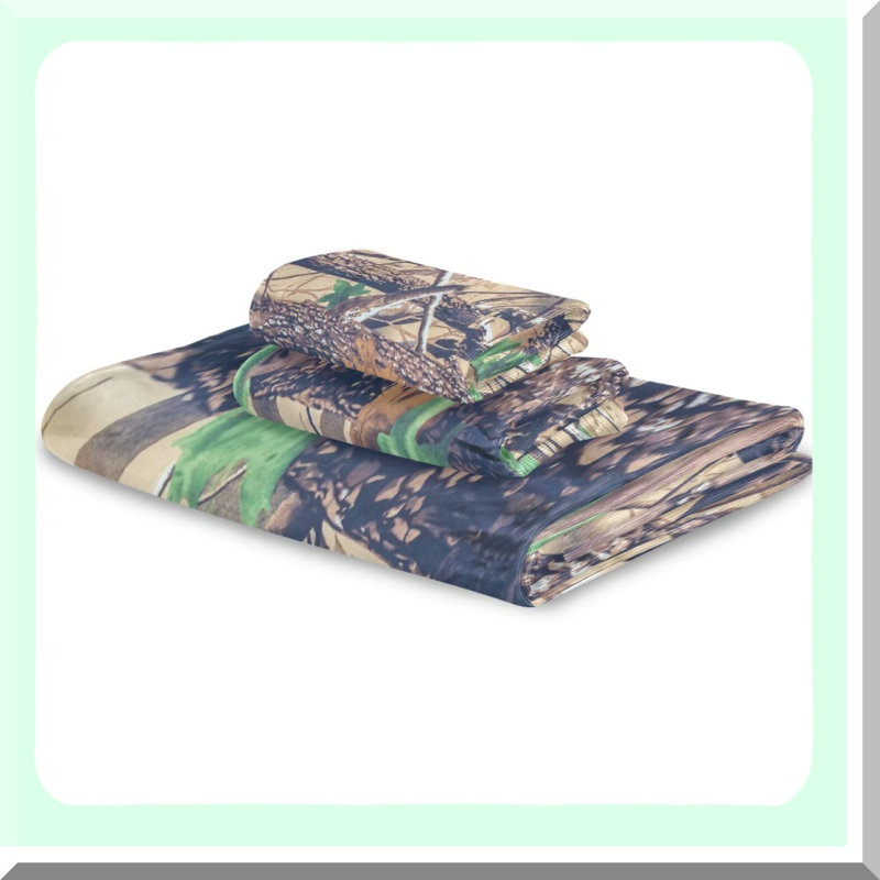 Camouflage Elite Towel Trio: Ultra-Absorbent Military Texture Bath, Hand, and Washcloth Set