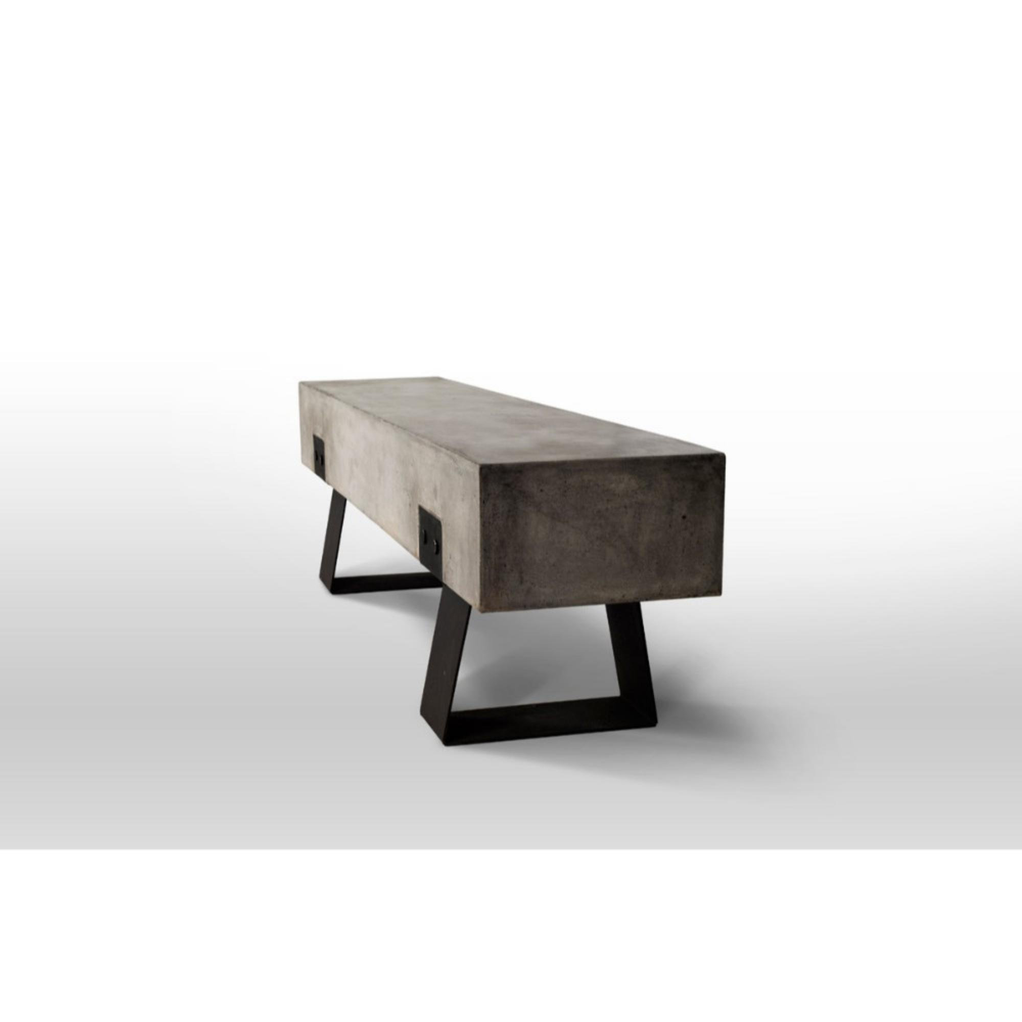 AllModern Hobbes Metal and Concrete Picnic Bench & Reviews | Wayfair