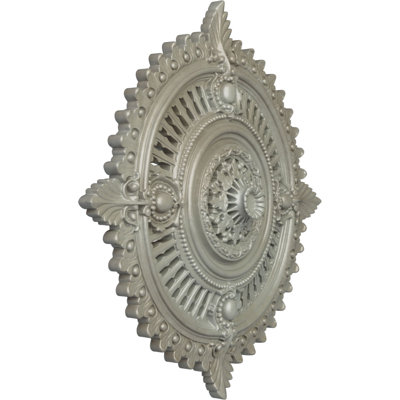 Endurathane Haylynn Ceiling Medallion, 29 1/8"OD x 1 1/4"ID x 4"P (Fits Canopies up to 1 1/4"), Hand-Painted Flash Gold Finish