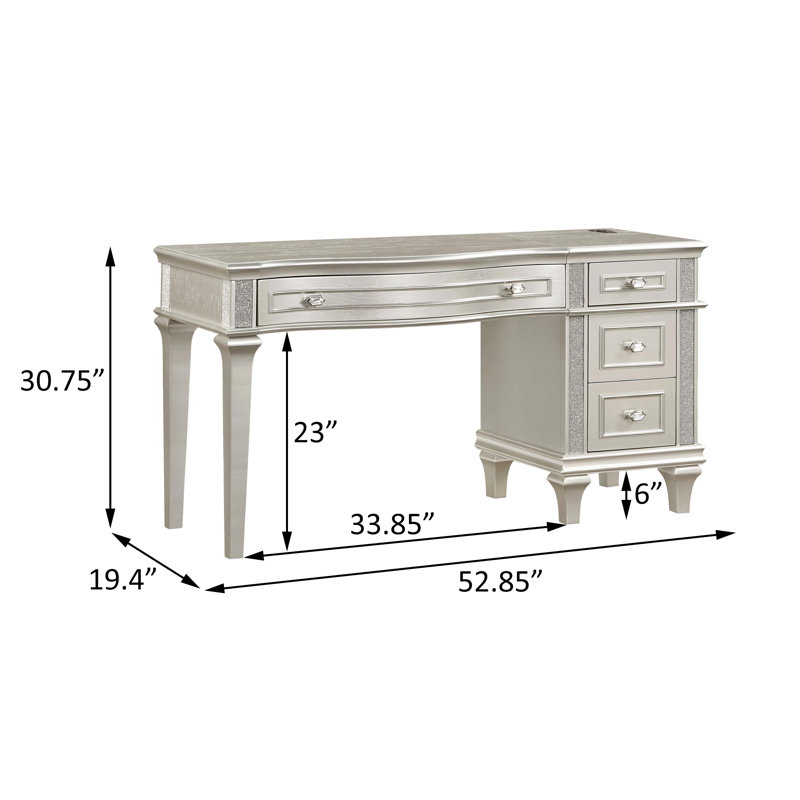 Bureau de coiffeuse 4 tiroirs Orrwell