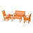 Poly 5-Piece Bench & Rocking Chair Set-130774316