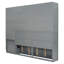 Lit escamotable simple simple avec placard, tiroirs et bureau - Multifonctionnel, gris