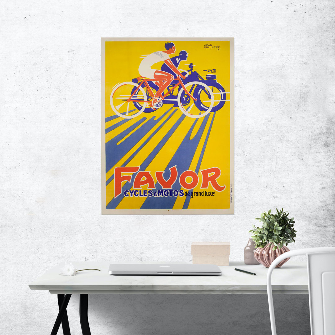 Poster Favor Cycles Et Motos, 1927 von Anonym