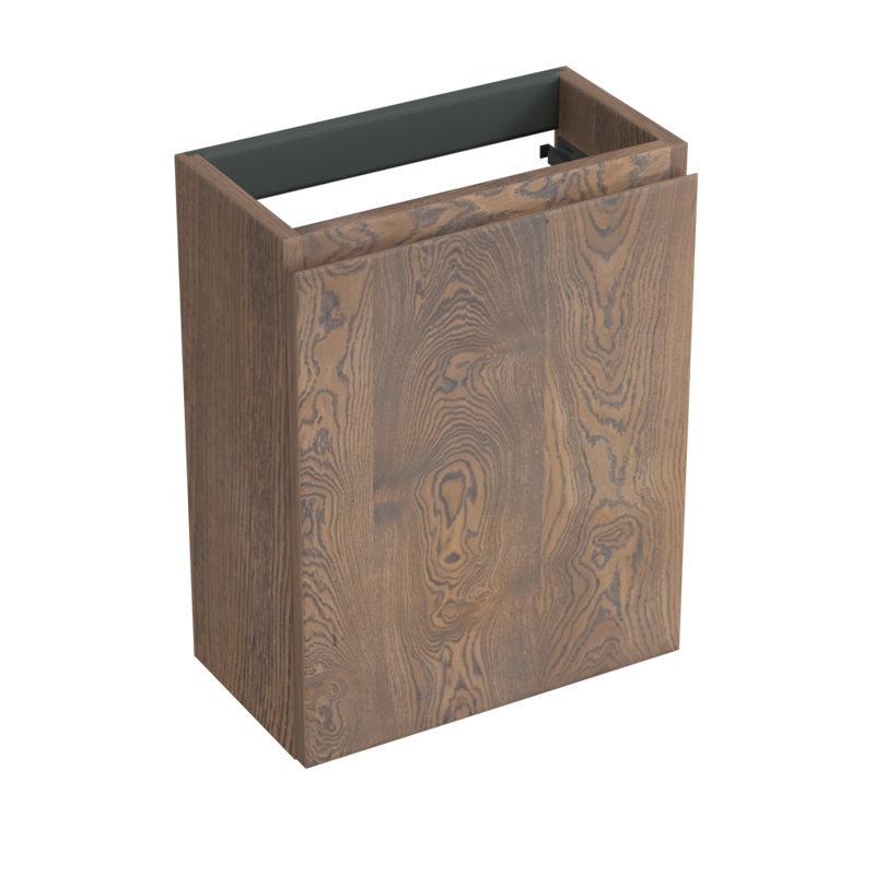 Forzalaqua 395mm Wall Mounted Single Vanity, Dark Wood, Havanna