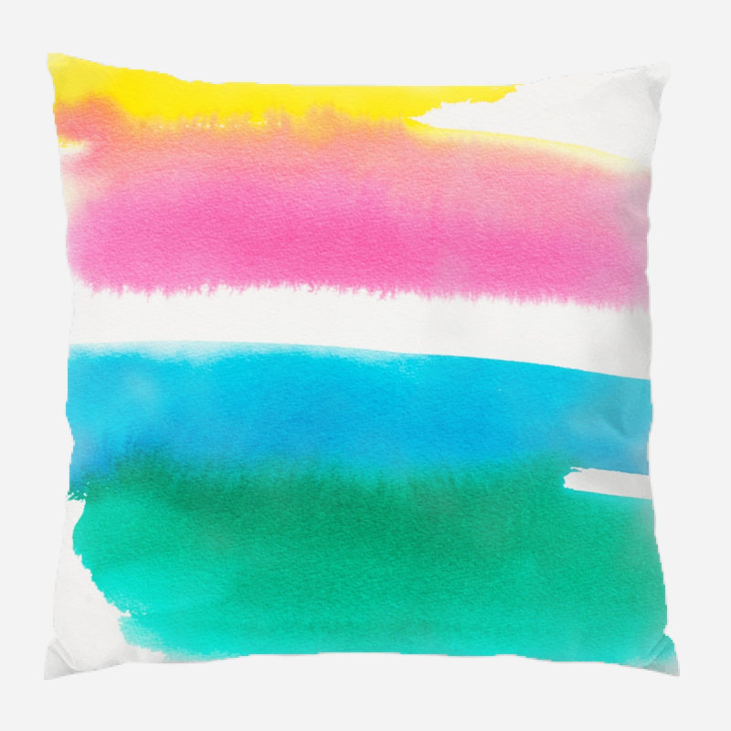 Coussin watercolour Hiawassee, Microsuède, Intérieur