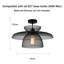 Rollegem Modern Pendant Ceiling Light With Black Metal Mesh Shade Industrial Pendant Light-1738369015
