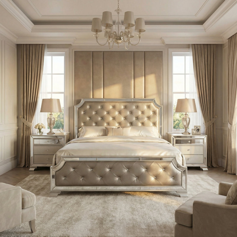 Chambre rembourrée en bois