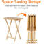 Table d'appoint pliante classique avec plateau de rangement.