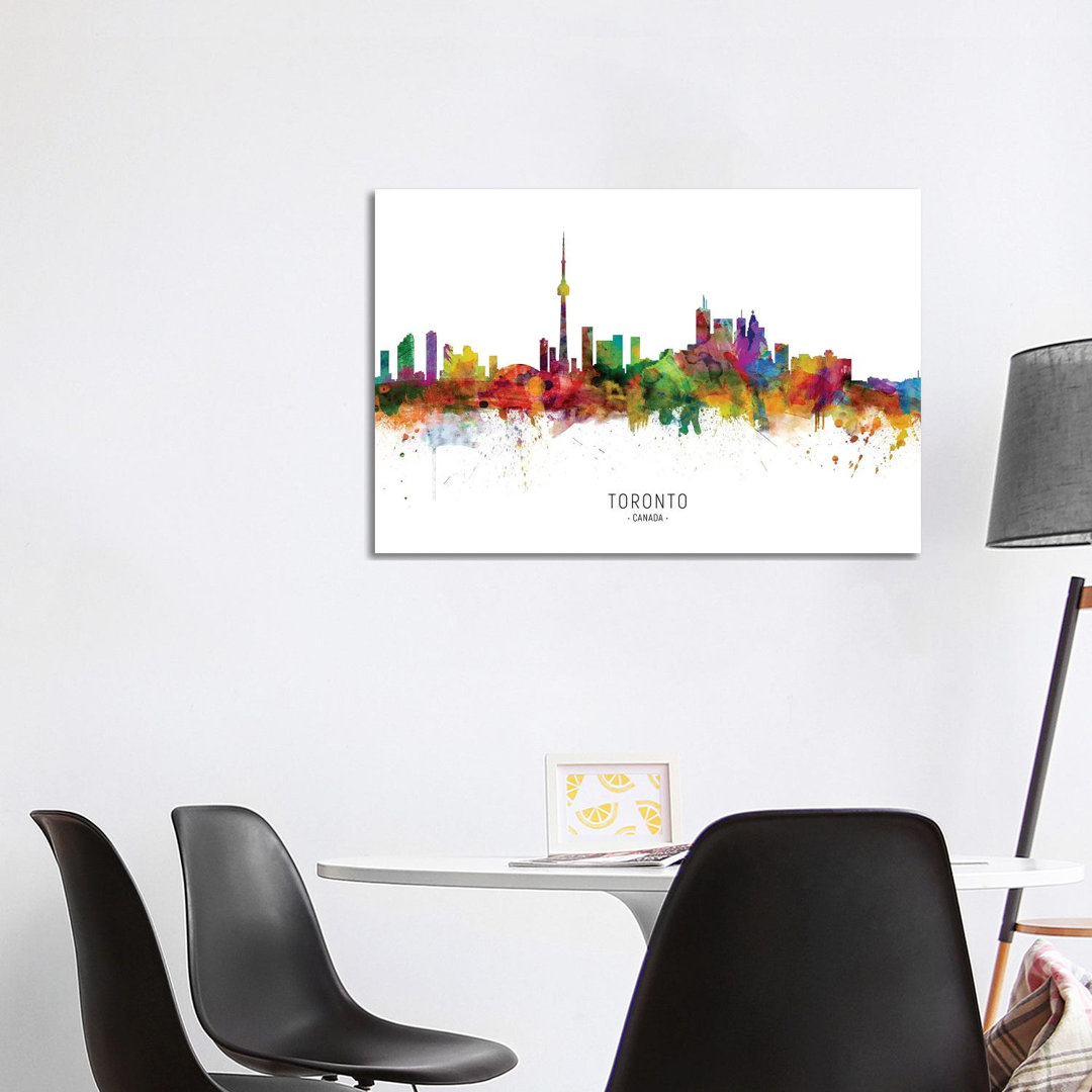 Toronto Canada Skyline by Michael Tompsett - Wrapped Canvas Print