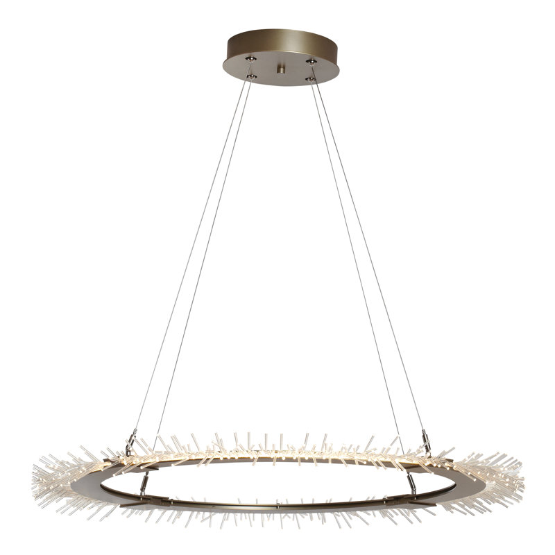 Luminaire suspendu géométrique 1 lumière Anemone, Or doux