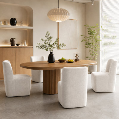 Fully Assembled Dining Chairs With Casters, Upholstered Solid Wood Side Chair Set Of 4 For Dining Room, Living Room, Dressing Room