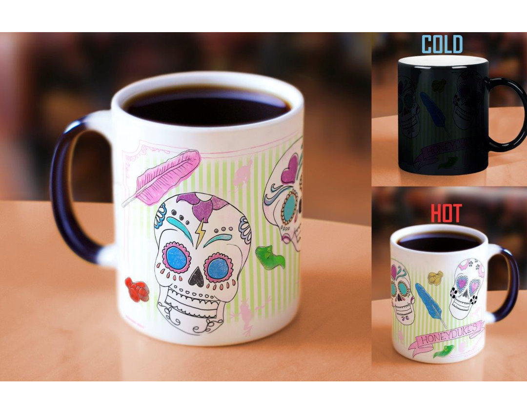 Harry Potter Honeydukes Sugar Skull Morphing Mugs Heat-Changing Drinkware - 11oz Morphing Mugs
