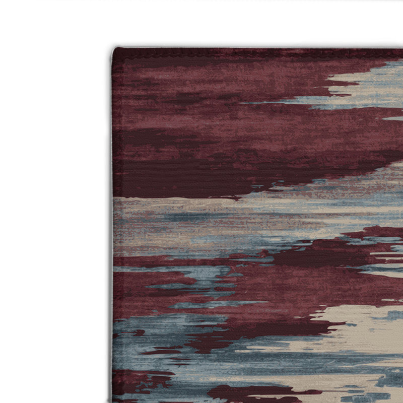 Tapis intérieur et extérieur gris Watercolor, Rectangulaire 8 pi x 10 pi