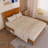Full Size Deluxe Bed Frame With Headboard With Solid Wood, No Box Spring Needed,  Easy Assembly, Rustic Golden Brown-119619096-119619097