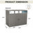 Garbage Bin Shed Stores 2 Trash Cans Metal Outdoor Bin Shed For Garbage Storage