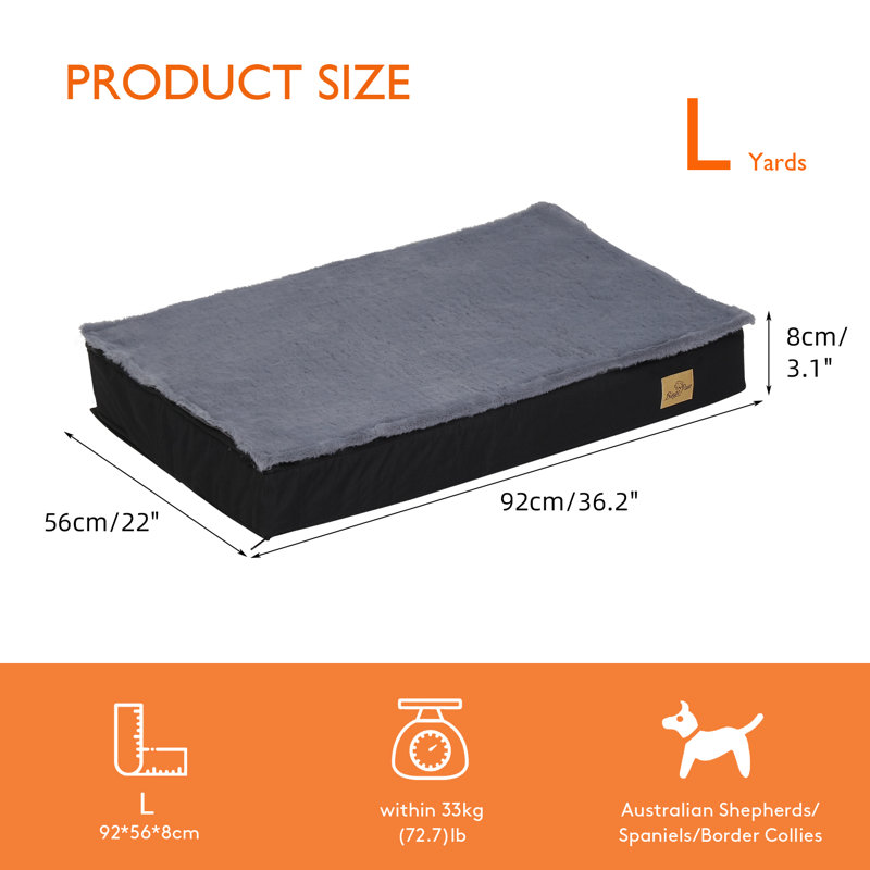 Deanesha Orthopedic Pet Bed, 36.20" W x 22" D x 3.10" H