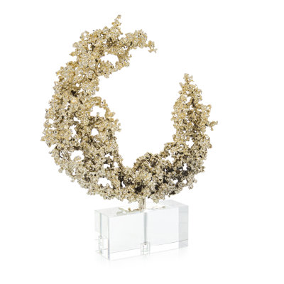 Lunar Embrace Sculpture On Crystal