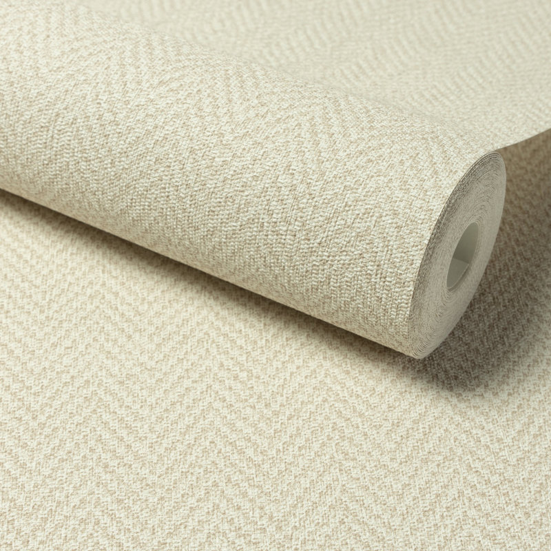 Structured Walls Collection Natural Weave Wallpaper Roll, Beige