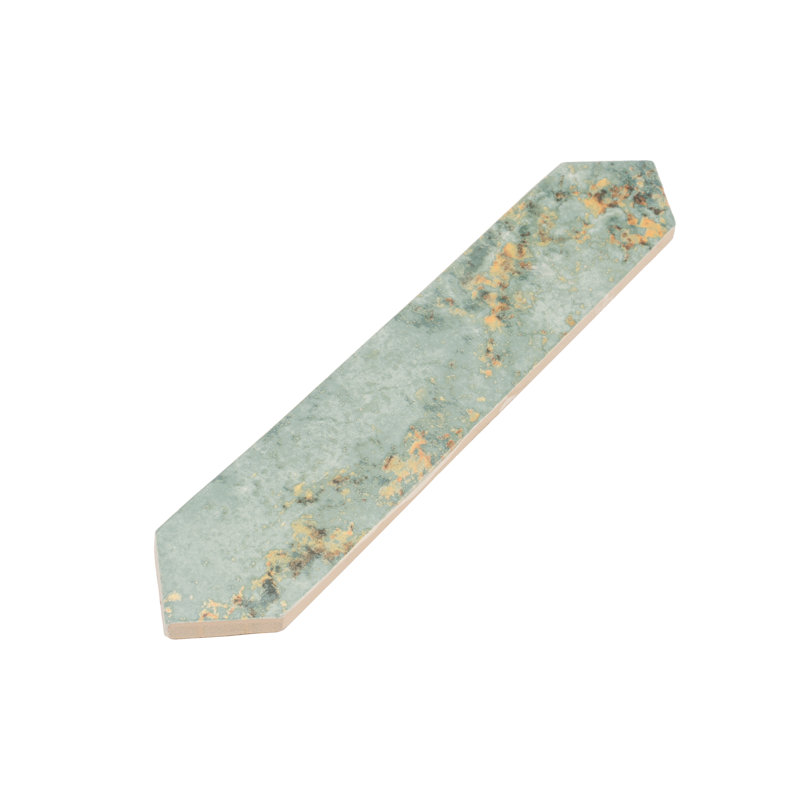 Festa 1.7'' W x 9.6'' L Ceramic Singular Tile, Moss Green