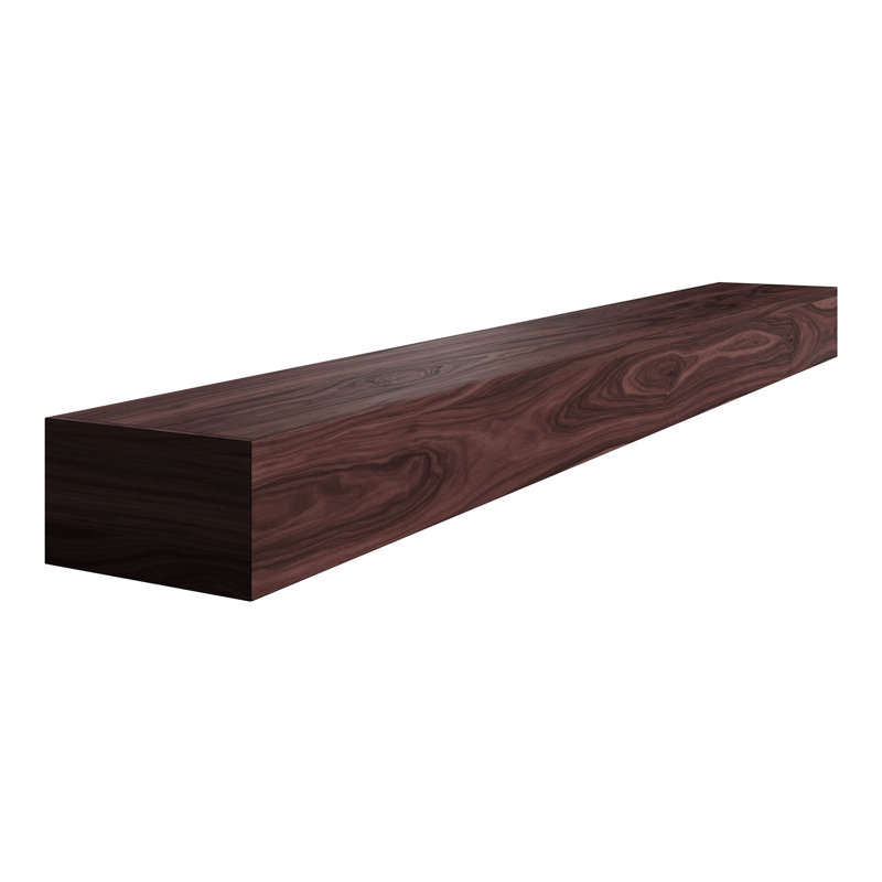 5.25 In. D X 9.25 In. W X 48 In. L Unfinished White Oak Wood Mantel, 72" L, Natural Walnut