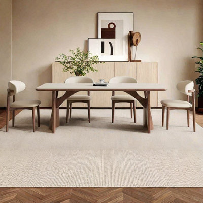 French country style frame rock plate dining table