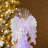 12"H Acrylic Color Changing Lighted Tabletop Angel Figurine