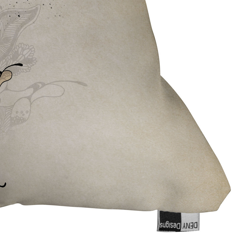 Floral Throw Pillow, 16" x 16"