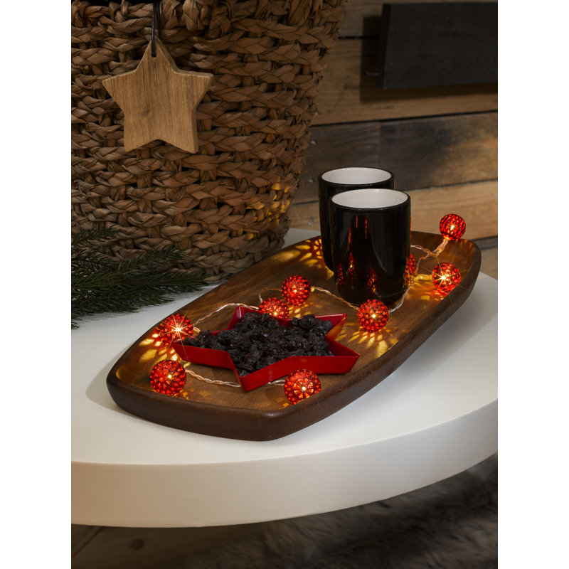 120cm LED Battery Powered 10 - Bulb Wide Angle LED String Light, Red