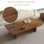 Table basse rectangulaire en bois de 47 po, placage en noyer pour salon, bureau à domicile, appartement-722760421-722760427