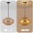 Caytlen 4-Light Dimmable Hand-Woven Drum Chandelier