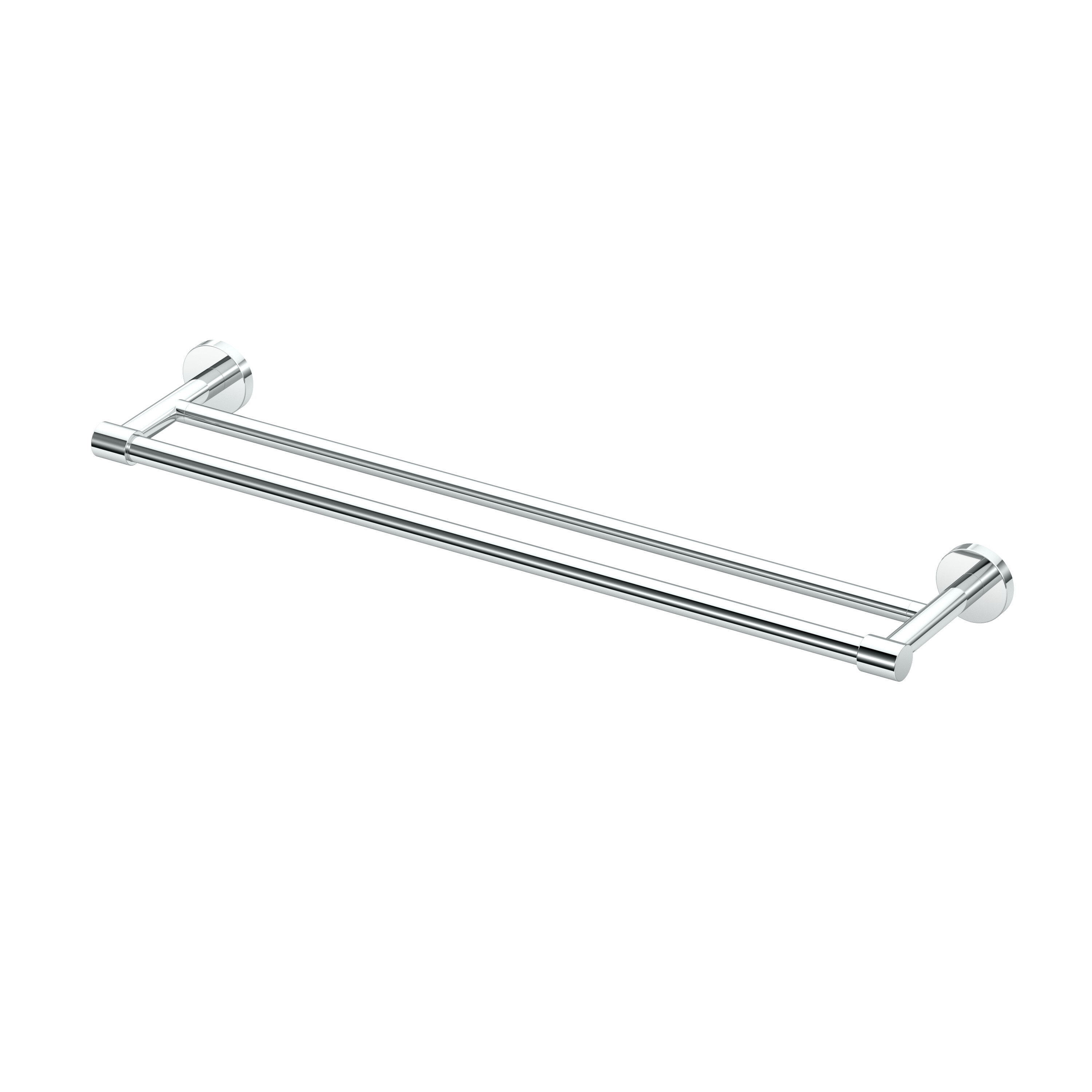 Gatco Reveal 24" Wall Mounted Double Towel Bar | Towel Rack With 2 Bars ...