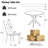 Round Wood Dining Set with Tufted Dining Chair-1180813021-1180813011