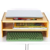 Bamboo Monitor Stand Riser with Adjustable Storage Organizer Laptop Stand Desk  Organizer for Home Study Office Bt-2230 - China Computer Desk, Laptop Stand