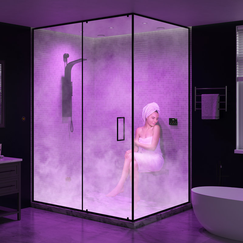 Black Series 7.5KW Steam Bath Generator With Fully Wireless Remote, BLUETOOTH, WIFI, And Auto Drain In Brushed Nickel
