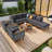 Wicker 7 - Person Modular Patio Conversation Sets with Cushions-951703044