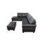 Canapé modulaire en similicuir avec repose-pieds Irine