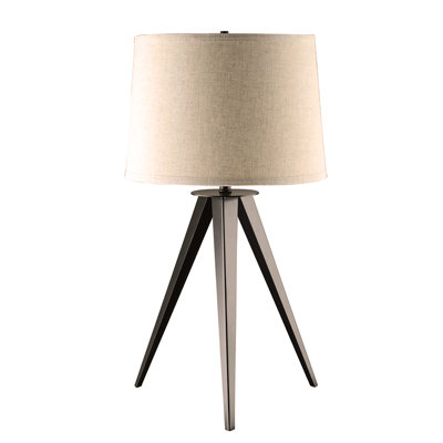 Lampe trépied grise et noire