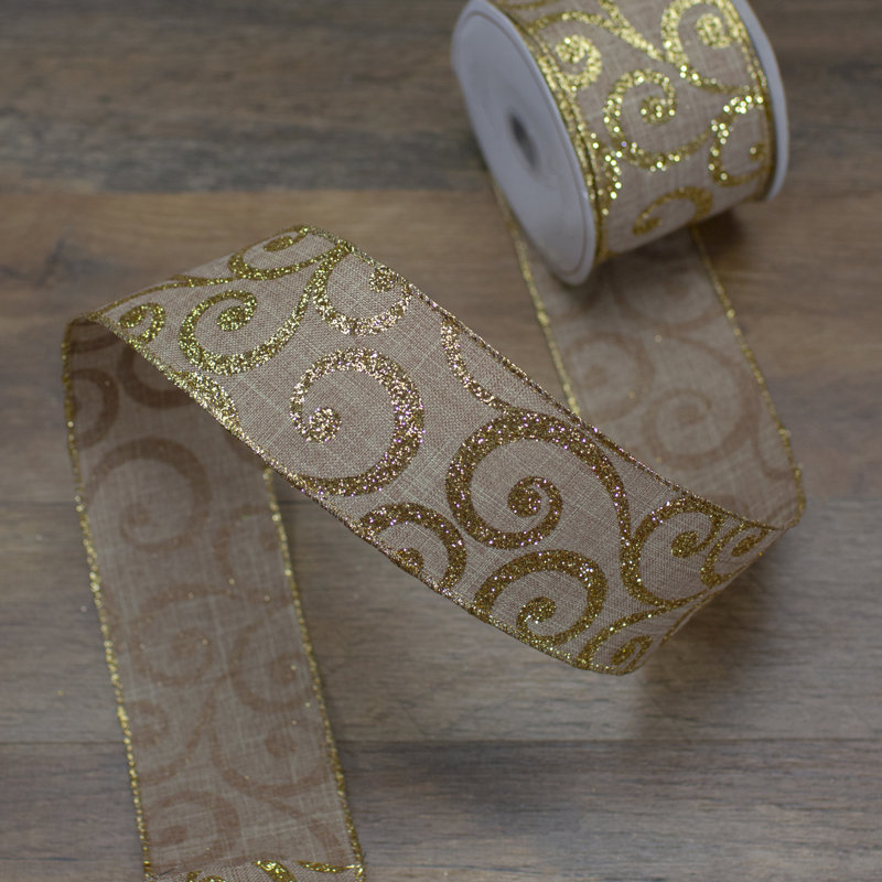 2.5'' Floral Polyester Ribbon