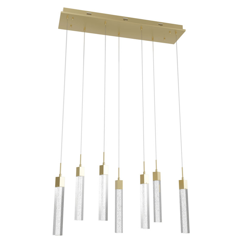 The Original Glacier Collection 7 Light Bubbled Crystal Multi Port Pendant