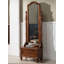 Miroir pleine grandeur en bois de frêne blanc de style américain avec tiroirs
