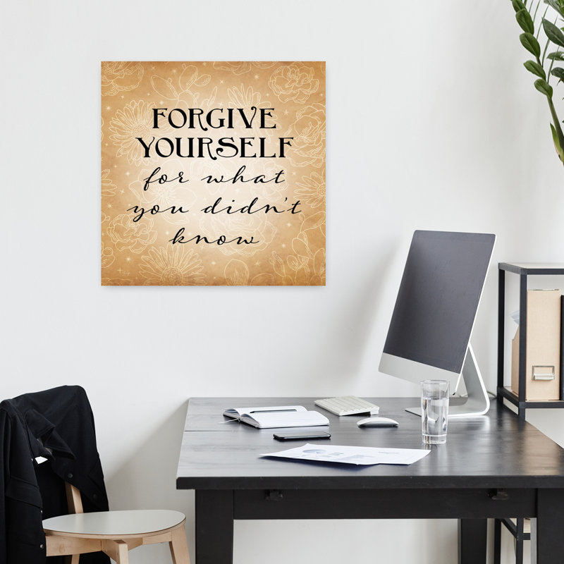 «Forgive Yourself», art contemporain abstrait, H 18 po x l 18 po