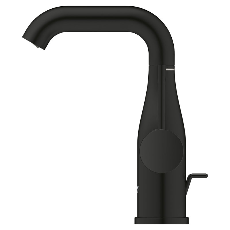 GROHE Essence Single Hole Bathroom Faucet with Single Handle, Size Medium, Matte Black