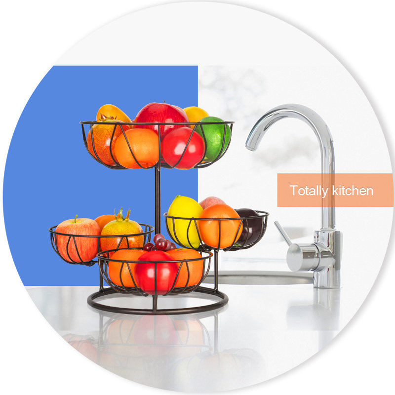 Prep & Savour Andrianne Metal Fruit Bowl