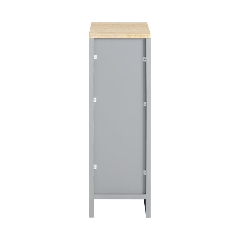 Jayshaun 20cm 1 Drawer Bedside Table, Grey/Natural
